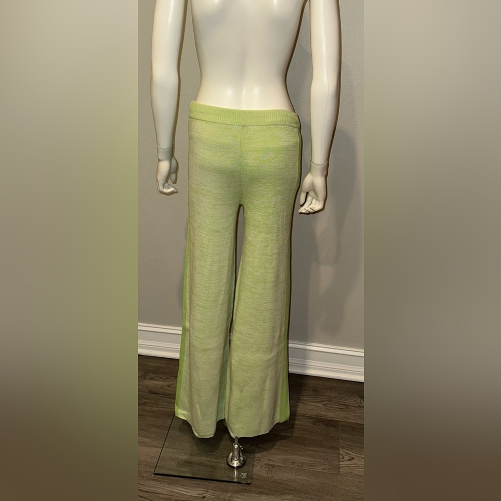 Live the Process “Marl” matcha green knit lounge casual pants w pockets XS - Picture 10 of 10